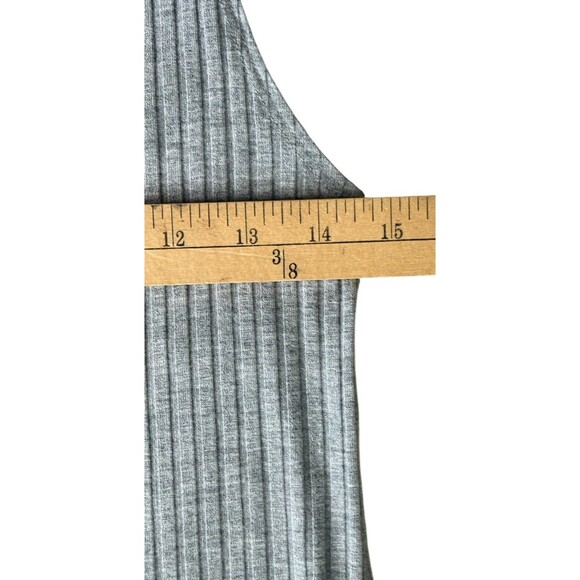 LNA Gray Sleeveless Ribbed Knit Tank Top Women's  Small Turtle High Neck Choker - Picture 12 of 13